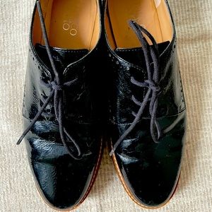 Franco sarto black patent lace up Oxford shoes - size 8.5